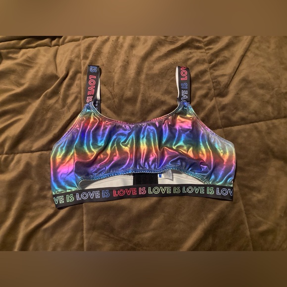 Vibes brand, size L/XL, Shimmering rainbow Bra, cute and comfy - Picture 1 of 4